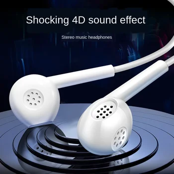 

Clear Super Bass Stereo Ergonomic In-ear Earphones 3.5 Mm Jack Wired Earphones with Microphone In-ear Type for Huawei Oppo