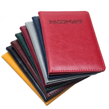 

Fashion Letter Men Passport Covers Holder Multi-Function Business ID Bank Card PU Leather Wallet Case Women Travel Accessories