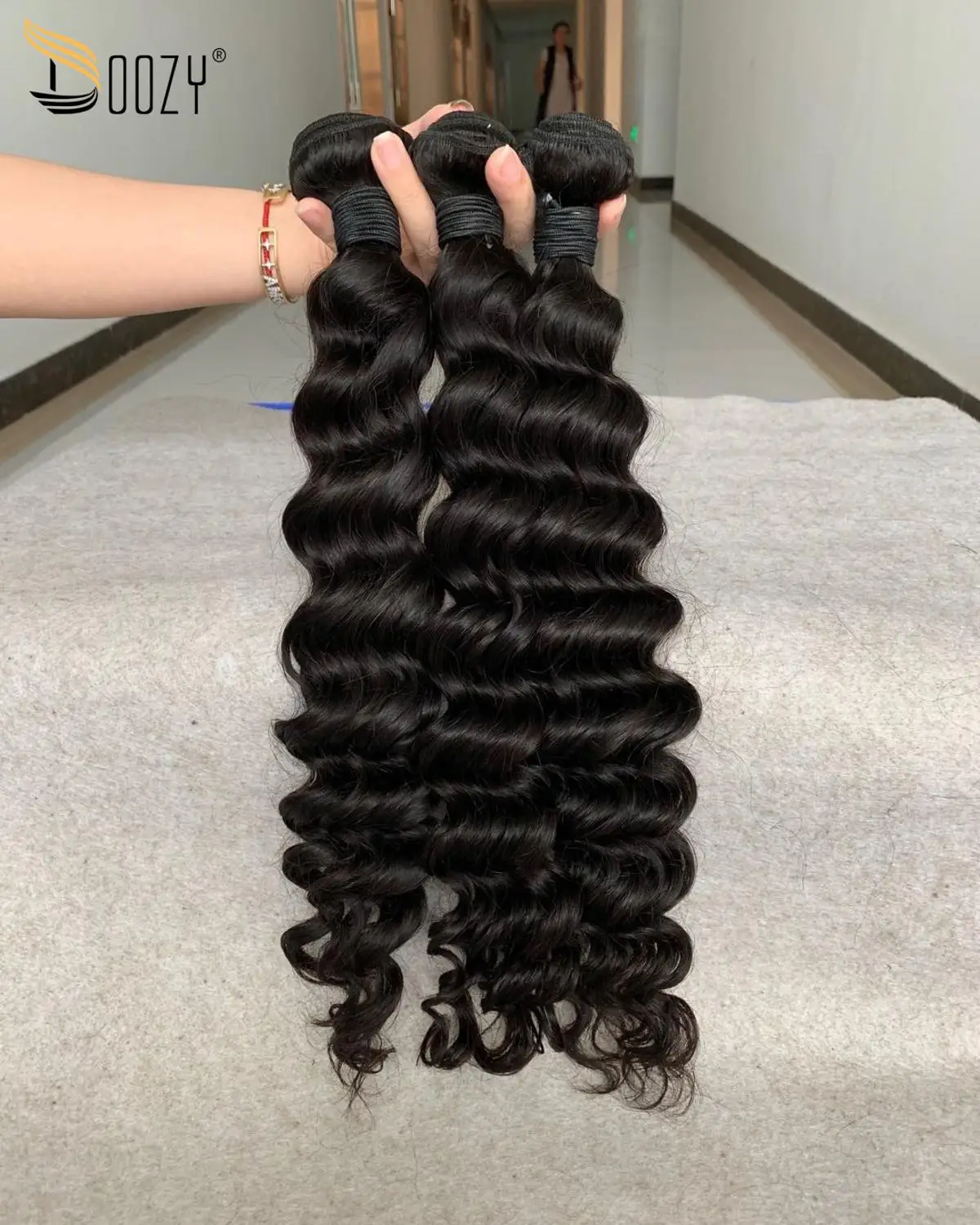 Doozy волосы бразильские волосы глубокая волна 3 пряди девственные человеческие волосы