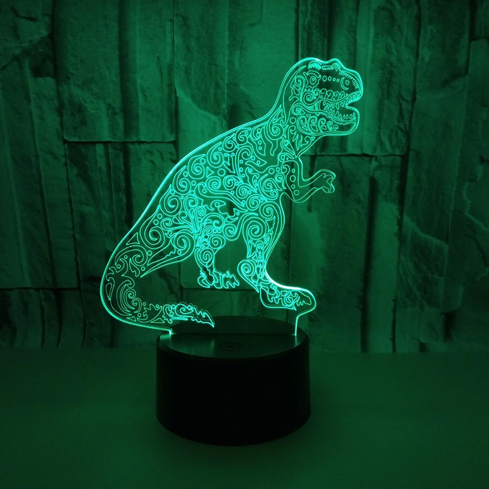 

Dinosaur USB Night Light Gift Creative 3D Lamp Decorative Lamps Strange New Creative Colorful Touch LED Desk Lamp