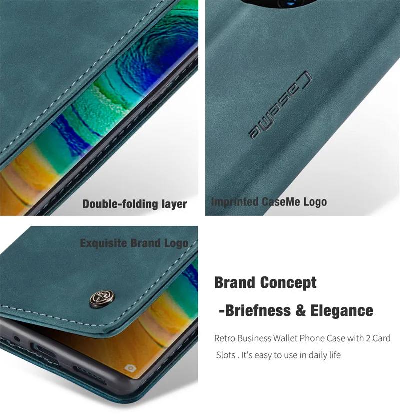 Кожаный чехол кошелек с откидной крышкой для Huawei P40 P20 P30 Mate 30 Lite Pro P Smart 2019