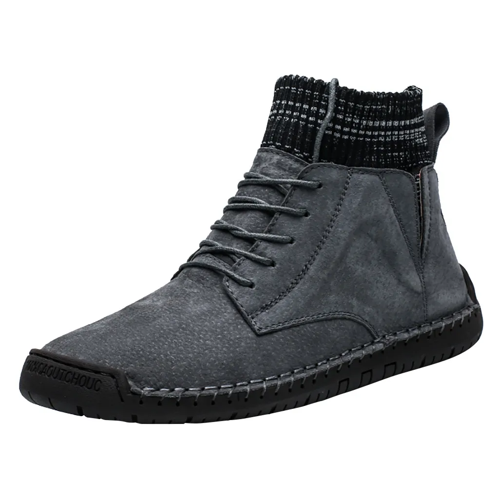 Мужские зимние сапоги Botas дизайнерская мужская обувь, ботинки, на шнуровке, обувь для вождения Для мужчин высокое качество Винтаж Для мужчин работает парадная обувь;#3