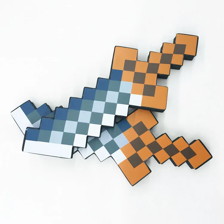 2019Minecrafted голубой бриллиант меч мягкой eva игрушки из пеноматериала меч серый Кирка для детей Детские игрушки ремесла пенопластик листы для