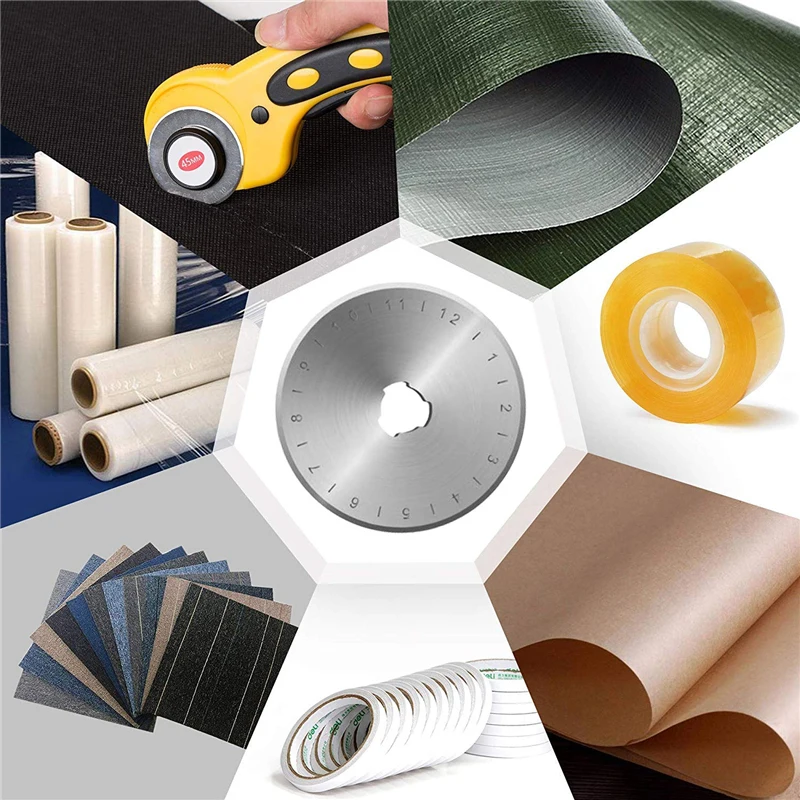 MIUSIE 5 шт. 28 мм/45 мм вращающиеся сменные лезвия резак для бумаги вязания круговой
