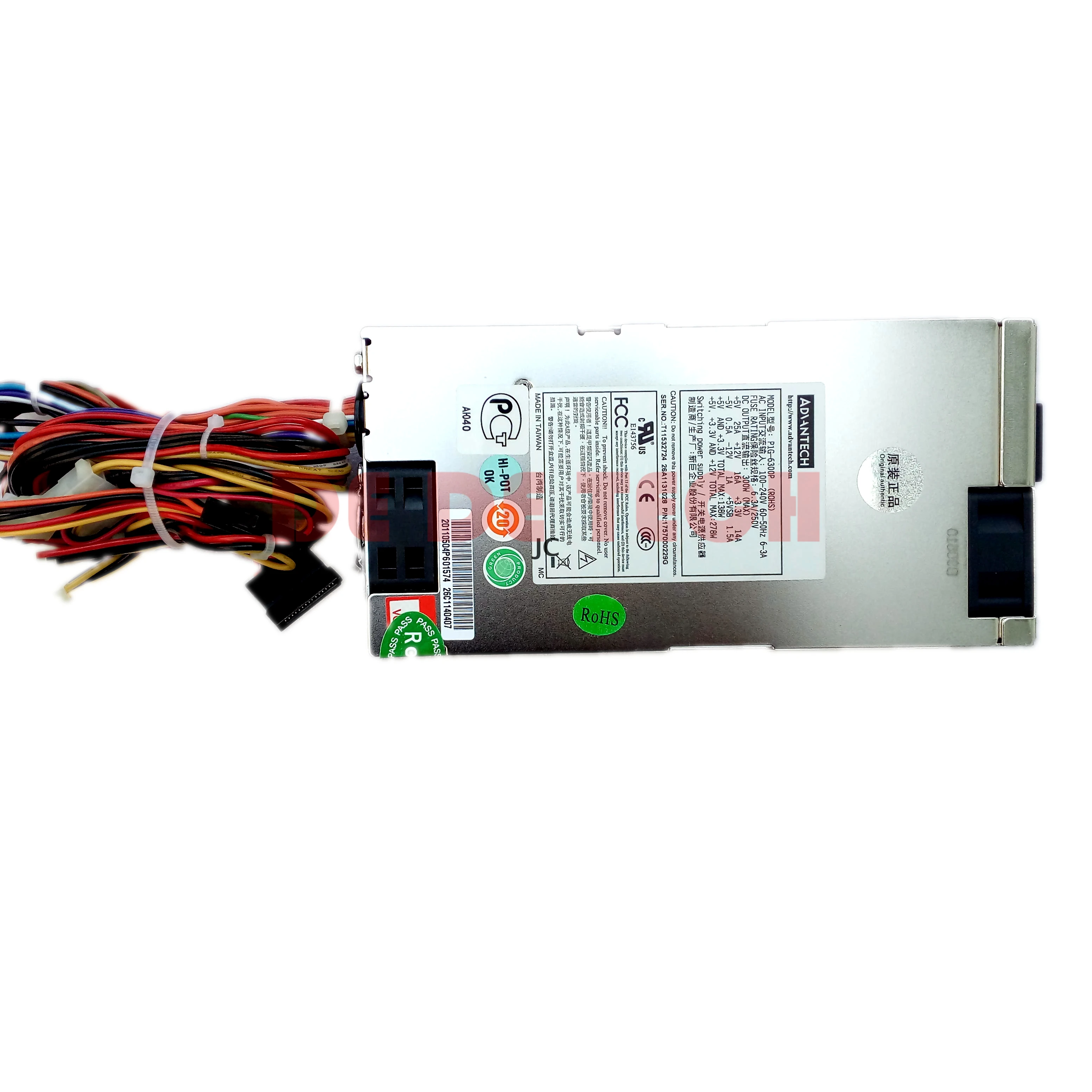P1G-6300P 1U ATX 300W блок питания psu протестированный рабочий