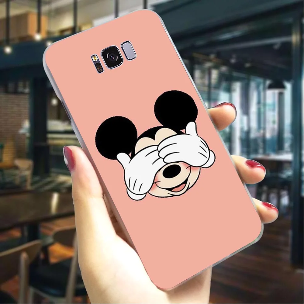Чехол для телефона samsung S9 Plus с Микки и Минни, чехол для Note 8 9 M10/M20/M30 Galaxy S6/S7 Edge S8/S9/S10 Plus S10e, Жесткий Чехол - Цвет: K2501703
