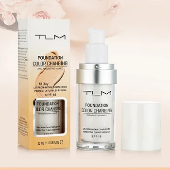 

Temperature Color Changing Foundation Concealer Cream Moisturizing Makeup Base Cover EY669