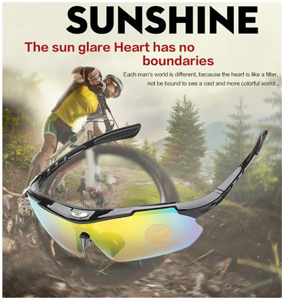 Polarized Cycling Glasses Eyewears 3 Lens Uv400 Mountain Road Bicycle Glasses Mtb Running Fishing Sunglasses Eyewear