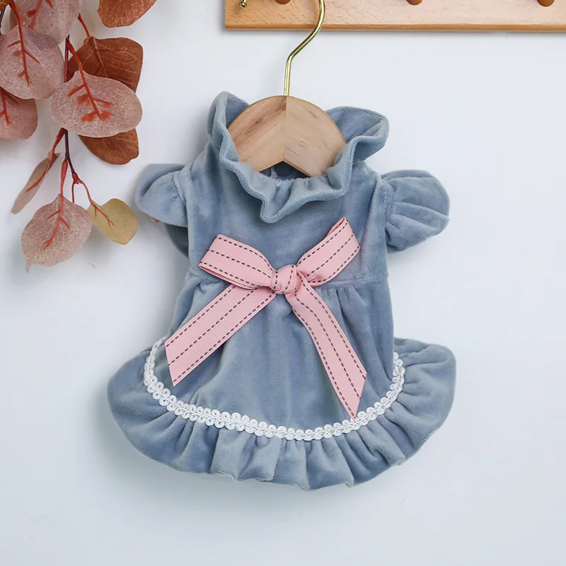 纯色蝴蝶结裙绒版_1276