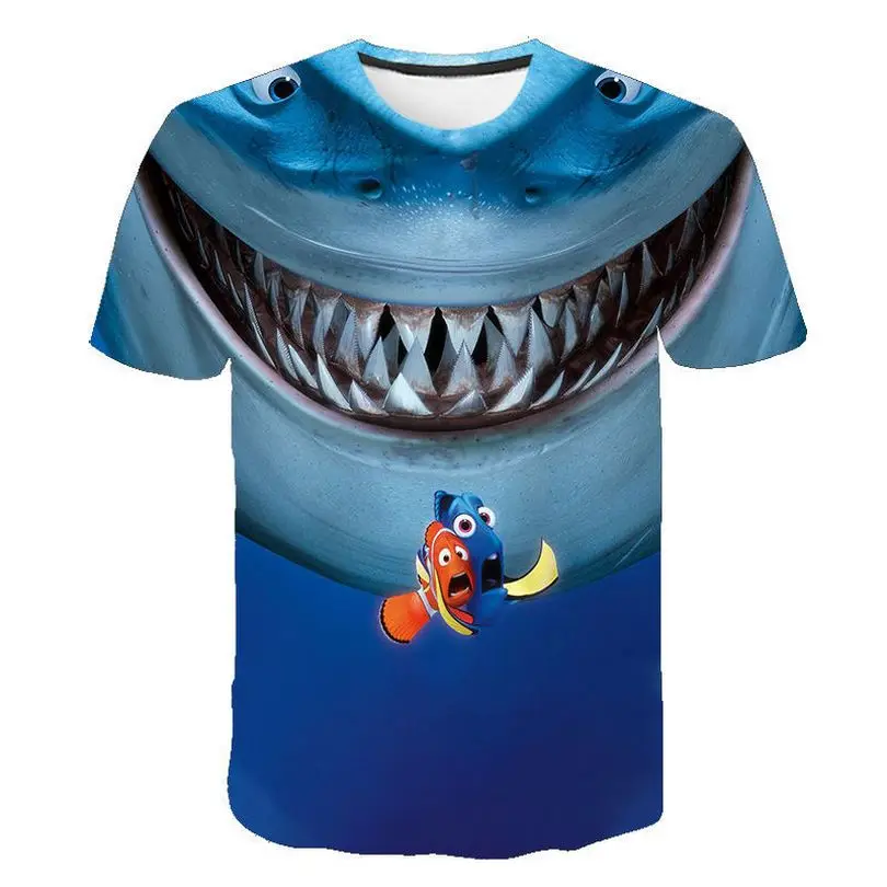 3d T Shirt Anime Undersea Shark Homme All Over Print Tshirt Men Funny Joker Graphic Tees Short Sleeve Round Crew Neck Summer Top | Мужская