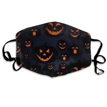 

Comfortable Two Layer Dust Mask, Soft Halloween Pumpkin Patterns Face Mask Cover Mouth for Adults and Teens