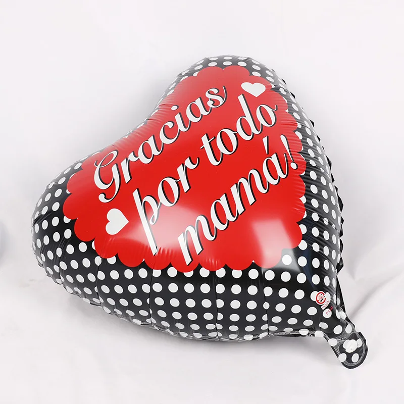 1 шт. 18 дюймов сердце испанский Счастливый День отца гелиевые шары Te amo love mama Feliz Dia Super Papa фольга шары для мамы Вечерние