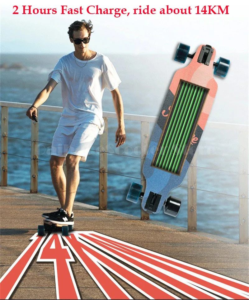 New 4 Wheel Electric Scooter Electric Scooters Single Drive 480W 25KMH Four Wheel Electric Skateboard Adults (37)