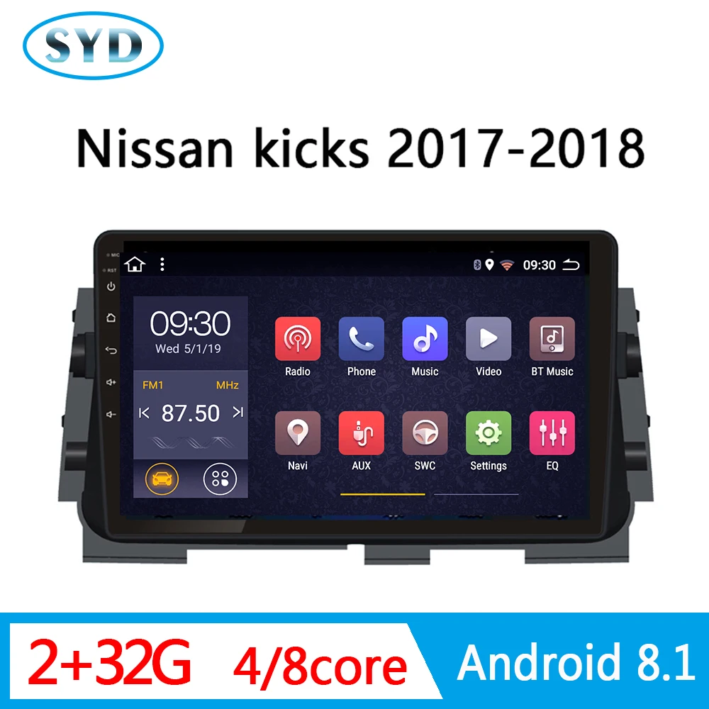 Авто радио для Nissan kicks DVD плеер 2017 2018 поддержка SWC головное устройство 1 din Android 8 AM DSP