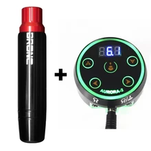 Колибри Bronc-V5 роторная татуировка машина ручка швейцарский мотор с Аврора-II lcd цифровое тату источник питания