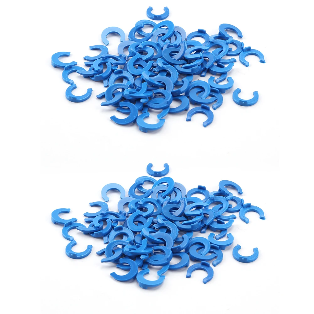PE Pipe Fitting 50pc/lot 1/4 3/8 OD Tube Blue Clip C-ring Hose Quick Connector Aquarium RO Water Filter Reverse Osmosis System water filters