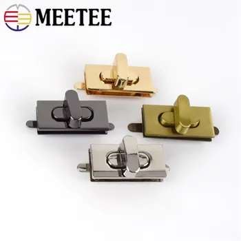 

Meetee 2/5pcs 35X17mm Metal Lock Clasp Rectangle Swivel Twist Locks Buckles DIY Bags Hardware Parts Decoration Accessories BF451