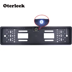 Marco de la matrícula del coche, nuevo, 12 luces Led, cámara de visión trasera de buena visión nocturna, cámara trasera impermeable