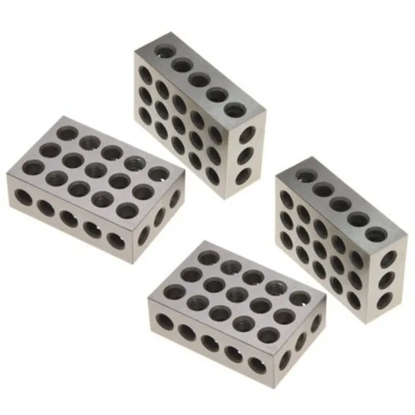 

1-2-3 Blocks Matched 2 Pair 23 Holes (1 Inch X2 Inch X3 Inch) 123 Set Precision Machinist Milling