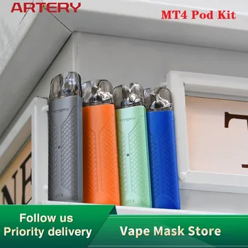

Hot Sale Original Artery MT4 Pod Kit 480mAh Battery E-cig Vape Kit with 2ml Pod Flavor Boost Tech Pod System Vs Renova Zero