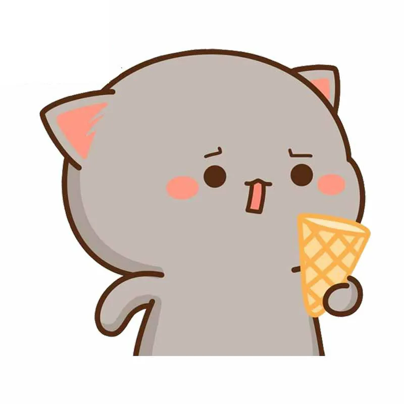 Cute Animal Cat Ice Cream Van Bumper Window Car Stickers Waterproof Personality Deal Anime Decoration Auto Styling Kk 13 12cm Car Stickers Aliexpress