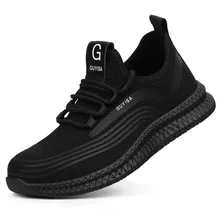 Мужские уличные ботинки со стальным носком военные армейские ботильоны нестираемые Модные дышащие кроссовки Мужская Рабочая защитная обувь