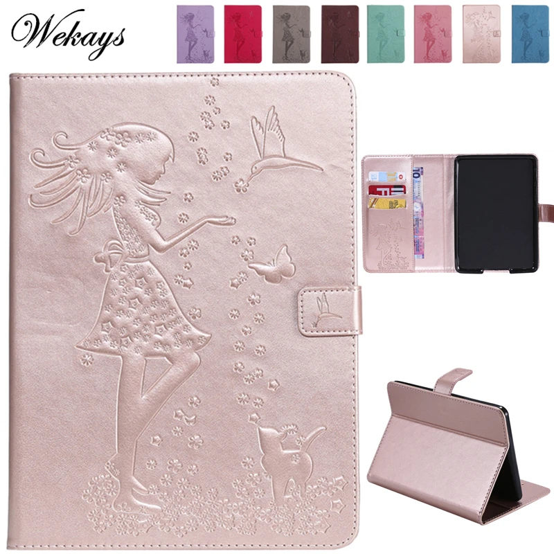 Wekays For Amazon Paperwhite 4 3 Cartoon Cat Girl Leather Fundas Case For Amazon Kindle Paperwhite 1 2 3 4 6.0
