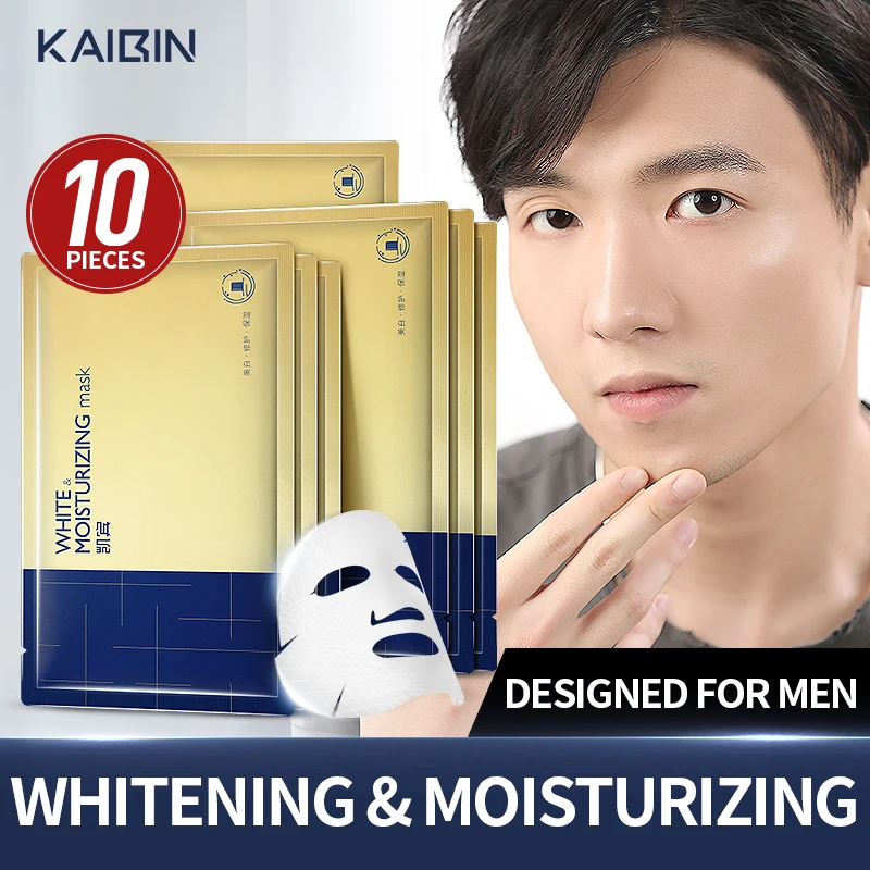 10pcs Men Facial Mask Deep Clean Moisturizing Face Oil Control Hyaluronic Acid Essence Brighten Masks Ance Skin Care | Красота и