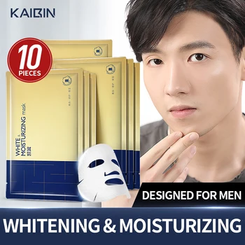 

10pcs Men Facial Mask Deep Clean Moisturizing Face Mask Oil Control Hyaluronic Acid Essence Brighten Face Masks Ance Skin Care