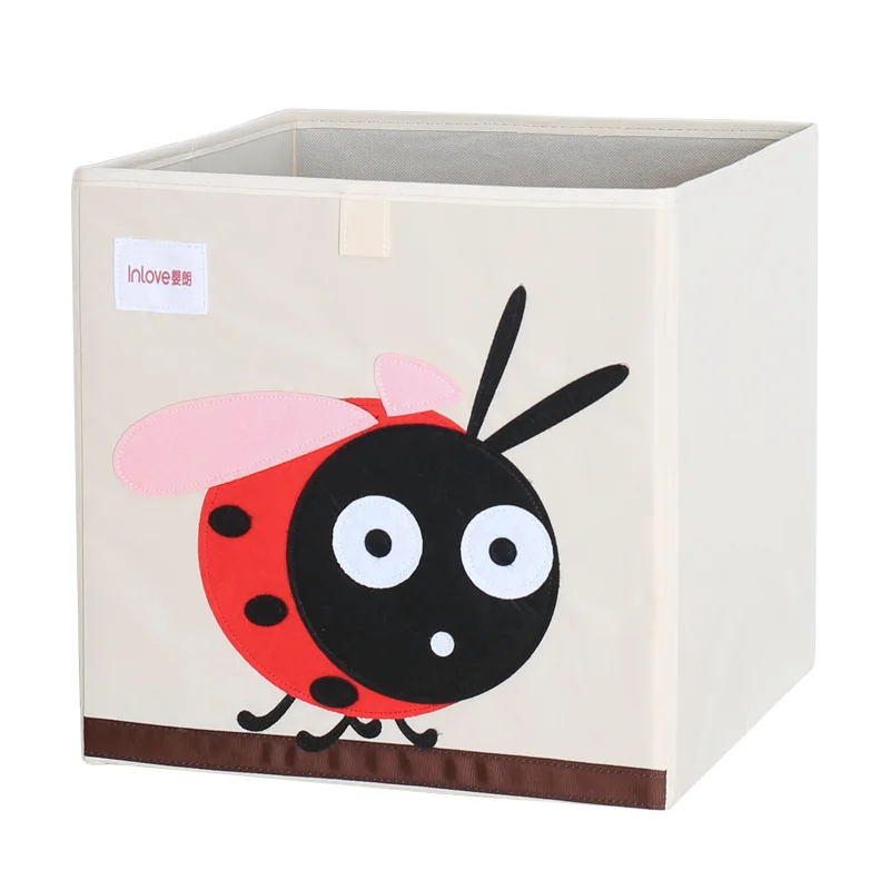 Куб ткань Оксфорд животное вышивка складной ящик для хранения детские игрушки Органайзер детская корзина для хранения мелочей Органайзер 33*33*33 - Цвет: 23