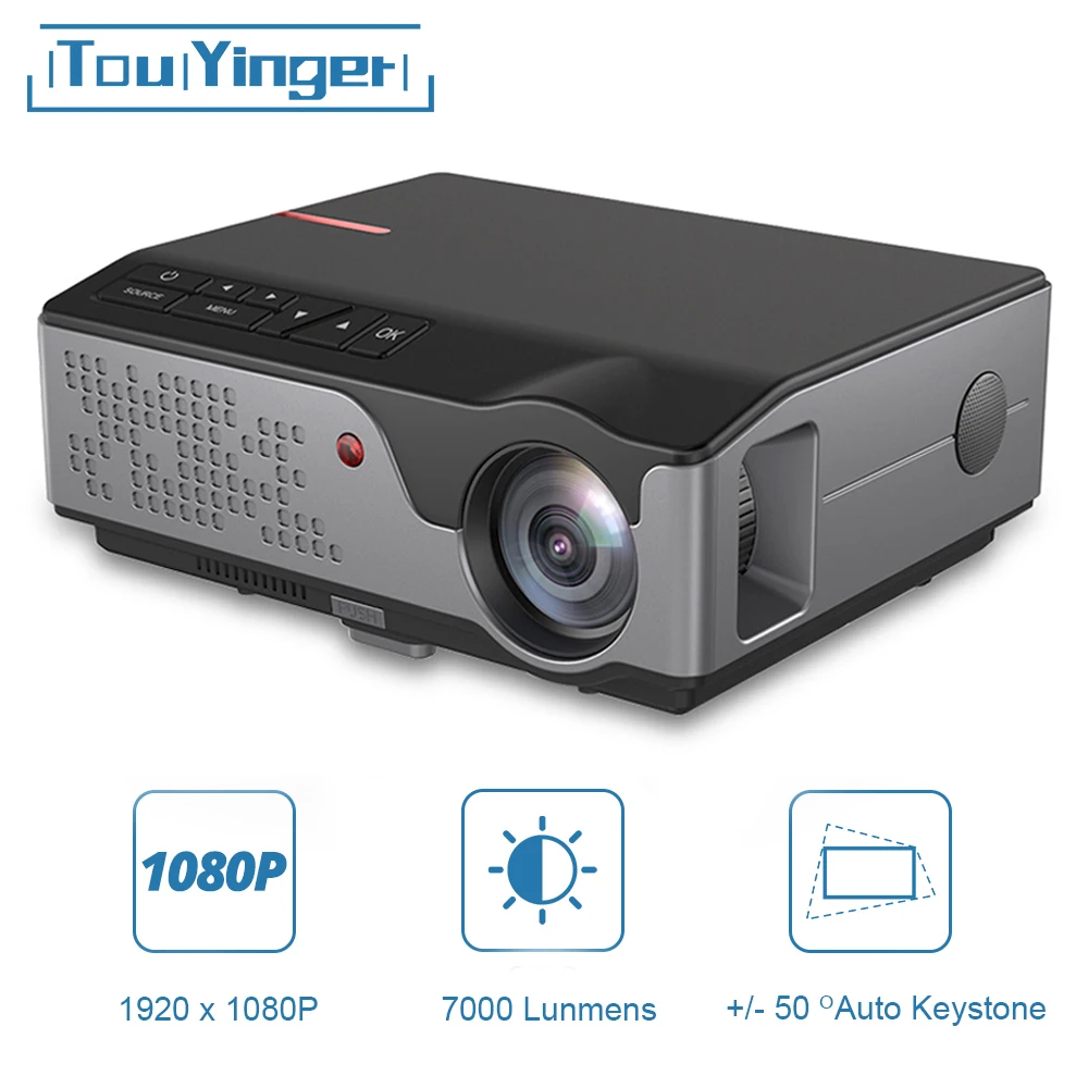 Touyinger Full HD 1080P Projector RD826 TD96 Android WiFi LED Proyector Native 1920 x 1080P 3D Home Theater Smart Phone Beamer