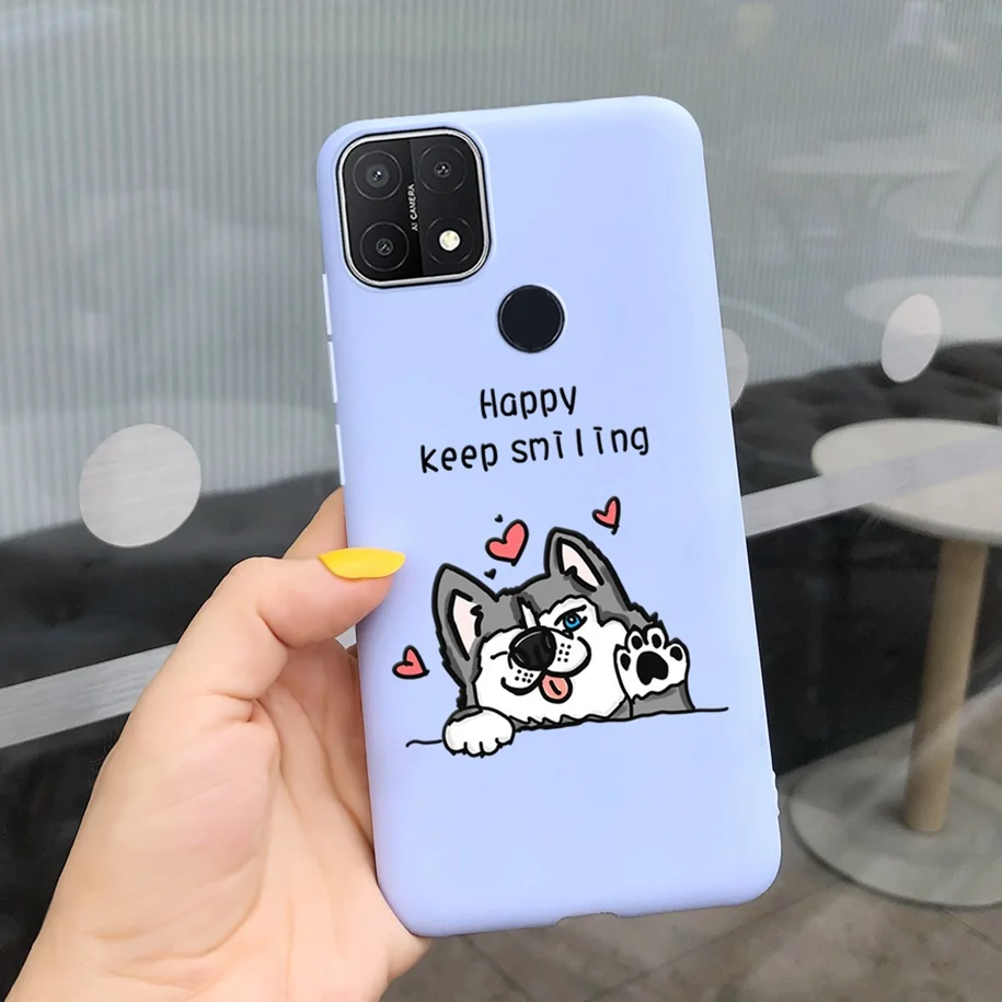 cases for oppo cell phone Couple Love Heart Case For OPPO A15 A15s A 15 Phone Case Cute Cartoon Painted Matte Bumper Soft Cover For OPPOA15s CPH2179 Funda best case for oppo Cases For OPPO