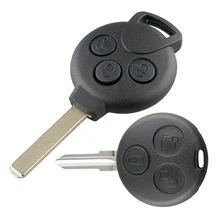3 botões do carro remoto chave caso do escudo apto para mercedes benz smart fortwo 450 451 2007-2013 chave automática fob