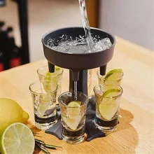 6-Shot Glass Dispenser Holder Wine Whisky Beer Dispenser Rack Bar Accessory Drinking Party Games Glass Dispenser Drinking Tools