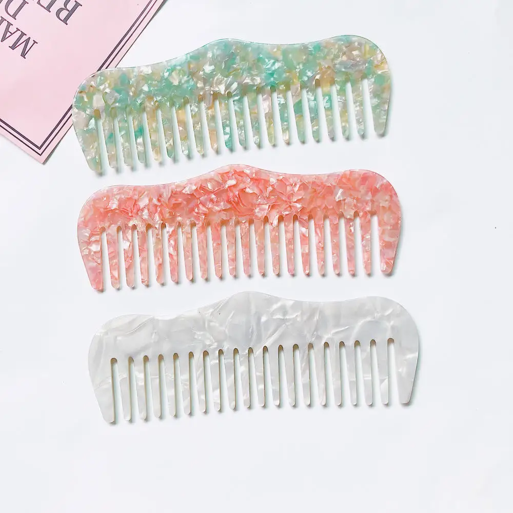 

Fashion Acetate Resin Hair Combs Korean Hairdressing Comb Hair Brush Antistatic Massage Comb For Women Hair Styling Tool