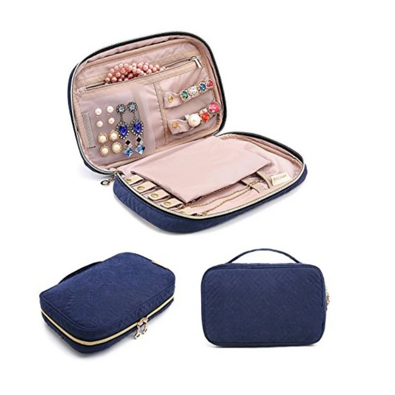 Портативная макияжная сумка Водонепроницаемый органайзер для косметики-гравировальные станки для ювелирных Открытый комплект маленькие сумки для путешествий, сумка для хранения Для женщин, чехол для макияжа - Цвет: Синий