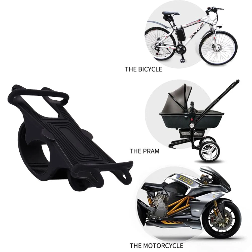 Удобный кронштейн для велосипеда, силиконовые аксессуары, держатель для велосипеда, портативный мотоцикл, мобильный скутер, детское крепление для телефона, коляска