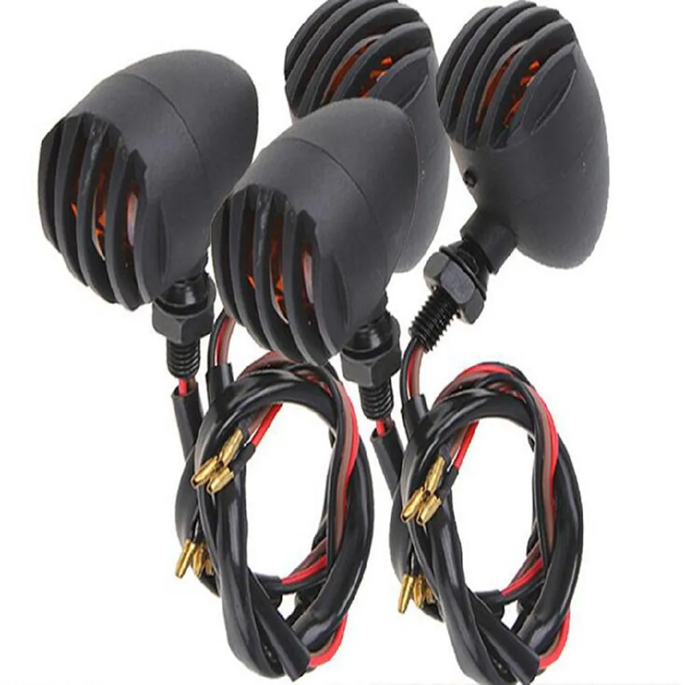 

4 Pcs/set LED Motorcycle Turn Signal Lights Flowing Flashing Motorbike Indicator Blinker Moto Tail Lights Signal Lamp for Harley