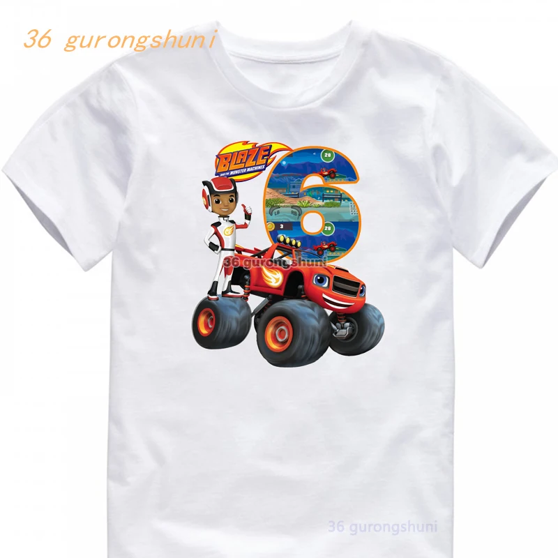T Shirt Kids T Shirt Girls T Shirt Girls Tee Shirt Anime Cartoon t Shirt For Girls children Boys clothing Blaze And The Monster Machines