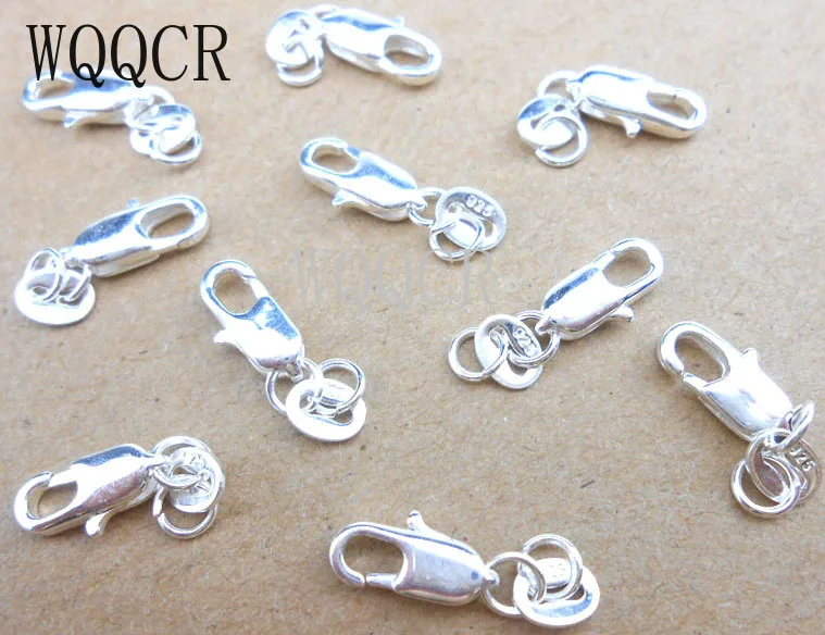 20 шт. застежки карабины из серебра 925 пробы с биркой для ожерелья|jewelry findings clasps|jewelry