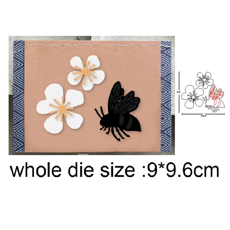 

2020 New Metal Dies Flower Bee Set Cutting Dies Scrapbooking Craft dies Embossing Die Cut Paper Album Cards Making Stencils dies