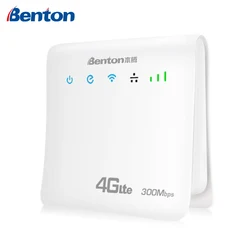 Benton desbloquear 300mbps 4g + lte cat4 roteador sem fio móvel cpe empresa industrial repetidor 32 usuários wifi adaptador de rede modem
