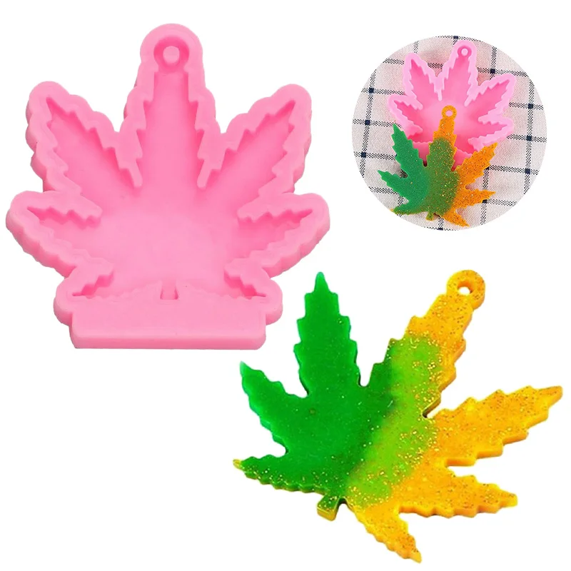 

Maple Leaf Shapes Epoxy Resin Mold Keychain Silicone Mold Making Mould Tool DIY Jewelry Pendant Ornament Making Tools Supplies