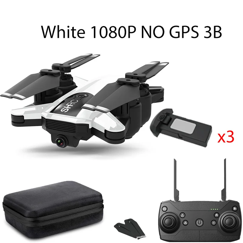 White 1080P NOGPS 3B H1 Дрон GPS 5G с камерой Wi-Fi HD PFV зарядное устройство для квадрокоптера один ключ возврата следуют за мной дроны профессиональные игрушки для детей - Цвет: White 1080P NOGPS 3B