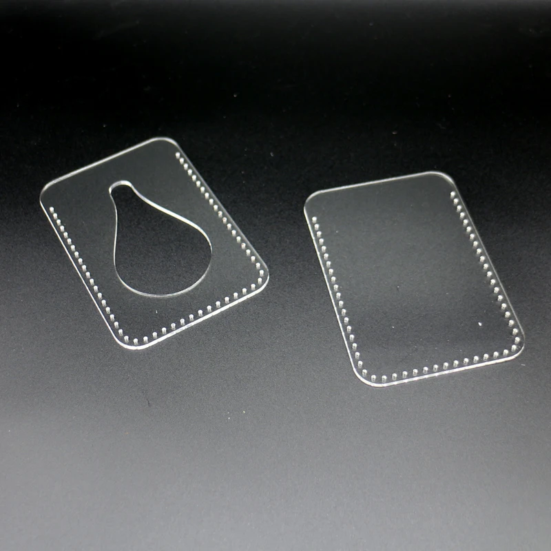 Простые Акриловые Швейные шаблон DIY кожаный держатель для карт Размер 10x6,7 см 2 шт./партия