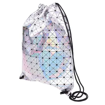 

WoMan Drawstring Backpack PU Street Style Large Capacity Ladies Cinch Rucksack