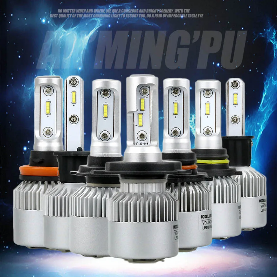 ANMINGPU 2017 16000lm/пара головной светильник лампы H7 H4 светодиодный H8 H11 HB3/9005 HB4/9006 H1 H3 9012