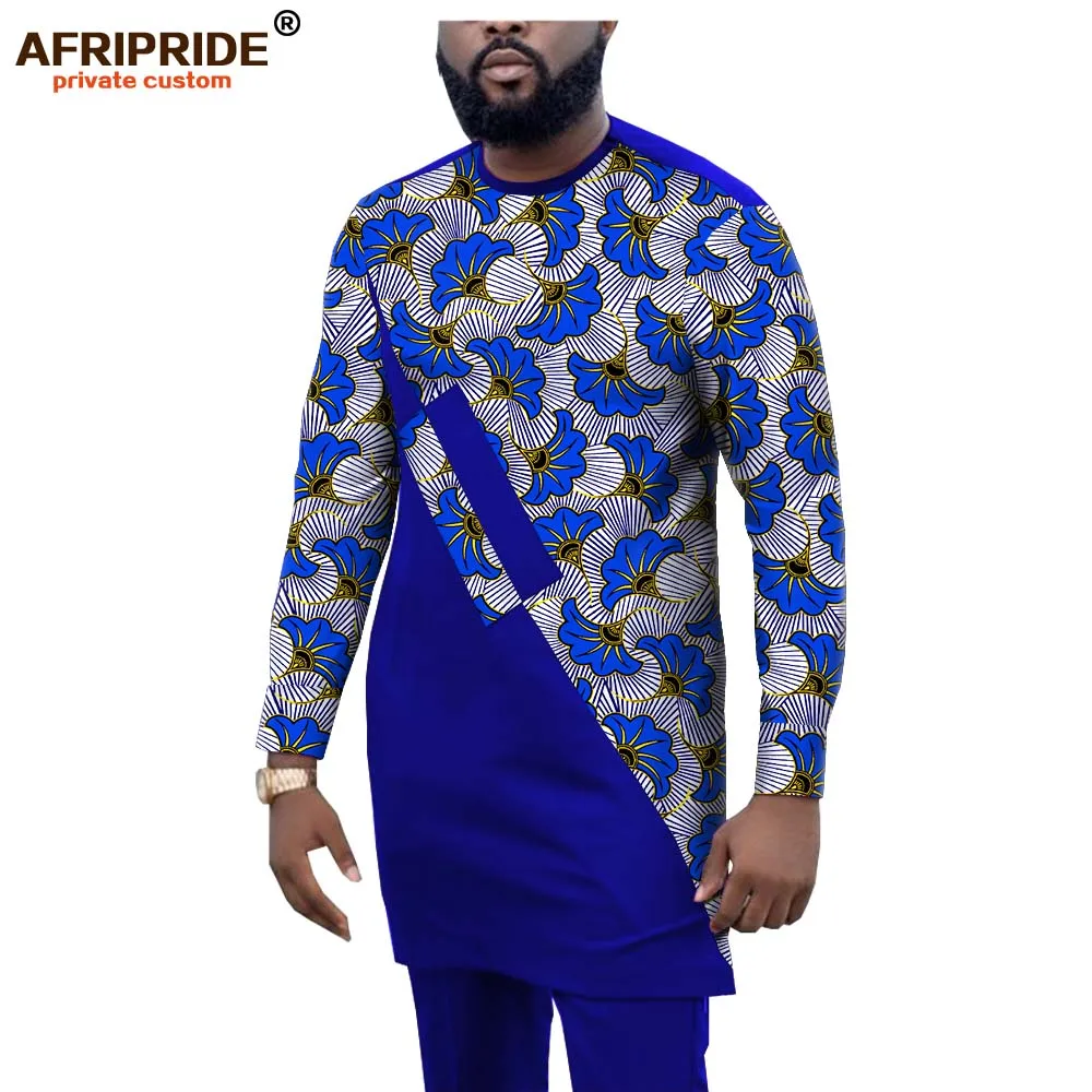 70% OFF African Outfits for Men Print Shirts and Print Pants Set Dashiki Tracksuit Men African Clothing Sweatsuits AFRIPRIDE A1916058