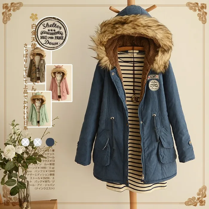 

Fall And Winter Clothes New Style Students Cotton Coat Women's Hooded Cold Protective Clothing Brushed And Thick Cotton-padded J