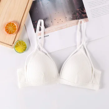 

Threaded Cotton Sexy Underwear Women's Adjustable Ladies Bra Back Breasted Bra Comfort Intimates Lingerie